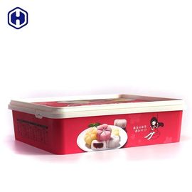 Récipients en plastique carrés inodores recyclables de boîte de la catégorie comestible IML petits