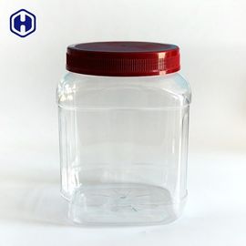 Les pots en plastique de bouche large carrée claire mélangés ont séché l'empaquetage de noix de cajou