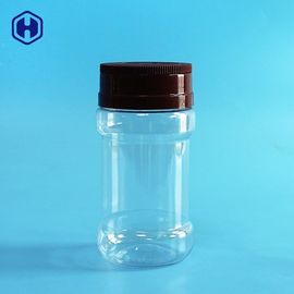 Pot en plastique transparent d'épice avec trois le type couvercle supérieur rotatoire de trous