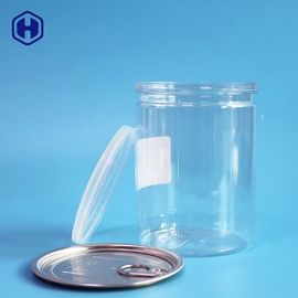 Emballage cylindrique en plastique de sucreries de casse-croûte de conteneurs d'ANIMAL FAMILIER de nourriture en boîte