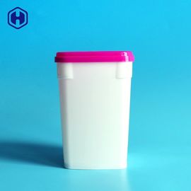 Le récipient en plastique blanc d'emballage alimentaire 690ML pp couvrent les boîtes en plastique à biscuit de chapeau