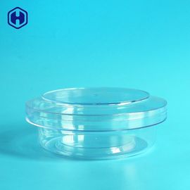 Boîtes métalliques en plastique rondes de fuite de preuve de bouche large en plastique transparente de pot