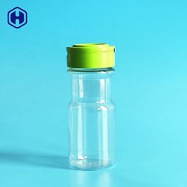 Bouteilles en plastique serrées d'épice de poudre d'épice de pot de tamis de chapeaux d'air clair entièrement