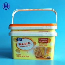 Les baquets de la preuve IML de l'eau réutilisent le récipient en plastique de étiquetage de biscuit
