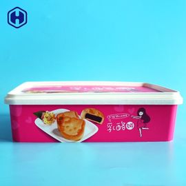 Petite éraflure de récipient en plastique de gâteau au fromage de biscuits de lune de boîte d'IML anti-