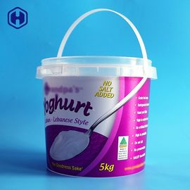 Le seau favorable à l'environnement du yaourt IML 5000 ml adaptent l'étiquetage aux besoins du client