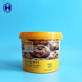 ODM recyclable de petit de beurre du biscuit IML de seau anneau simple de poignée