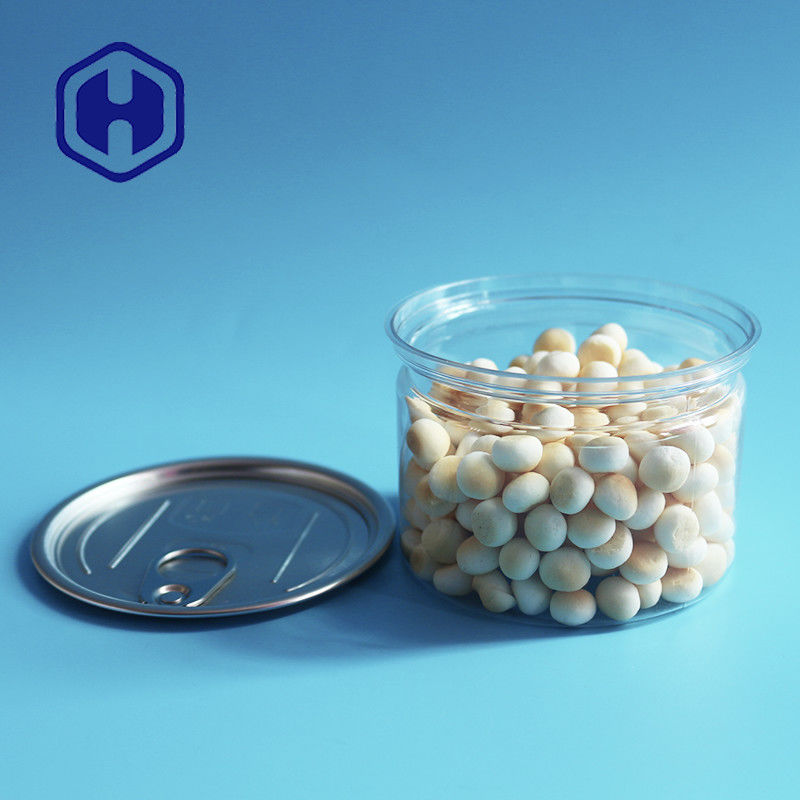 Boîtes ouvertes faciles de Cat Dog Treat Biscuits Plastic avec l'aliment pour animaux familiers autour de la taille de 250ml 60mm