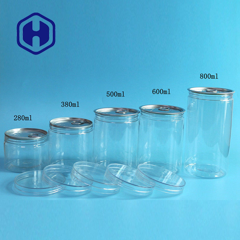 La boîte en plastique vide ouverte facile 360ml d'aliment pour animaux familiers sèchent des légumes fruits autour du couvercle de vis hermétique