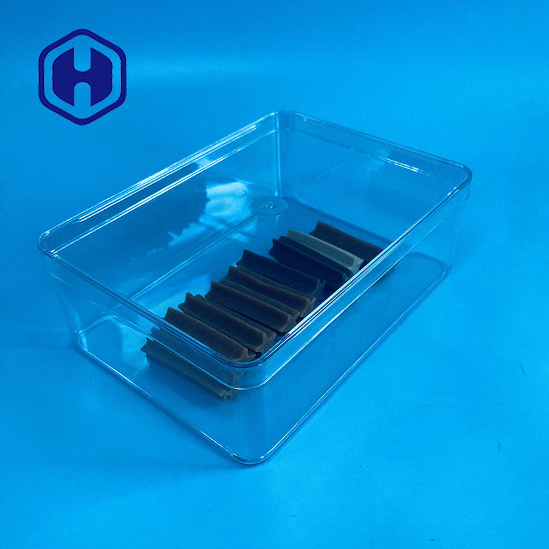 1180ml Boîte d'emballage jetable en PET Boîtes d'emballage de chocolat en plastique rectangulaire de grande taille