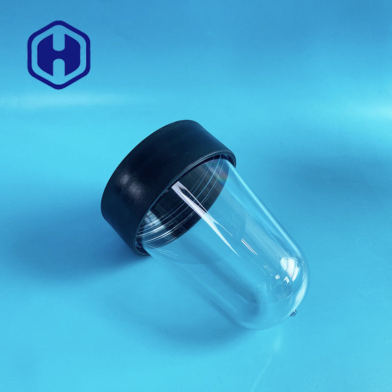 Bouteille en PET de 1000 ml Préforme 307# transparente, couvercle à vis, boîte en plastique, paroi épaisse, bouche large 83 mm