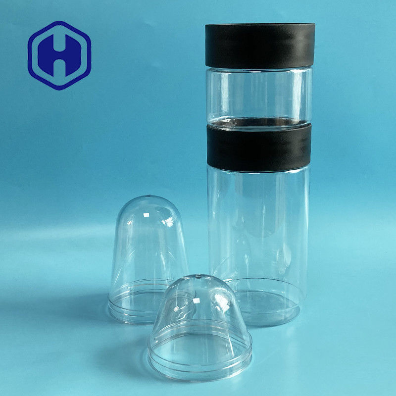 Bouteille en PET de 1000 ml Préforme 307# transparente, couvercle à vis, boîte en plastique, paroi épaisse, bouche large 83 mm