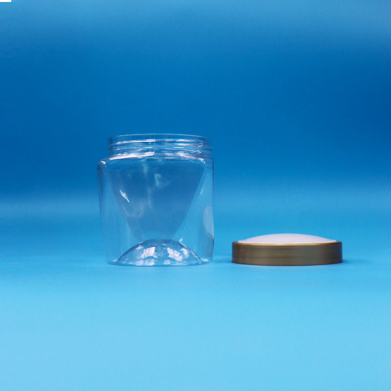 Large bouche en plastique PET de qualité alimentaire Transparent pour bébés et aliments pour bébés Bouteille à bonbons vis à couvercle plat