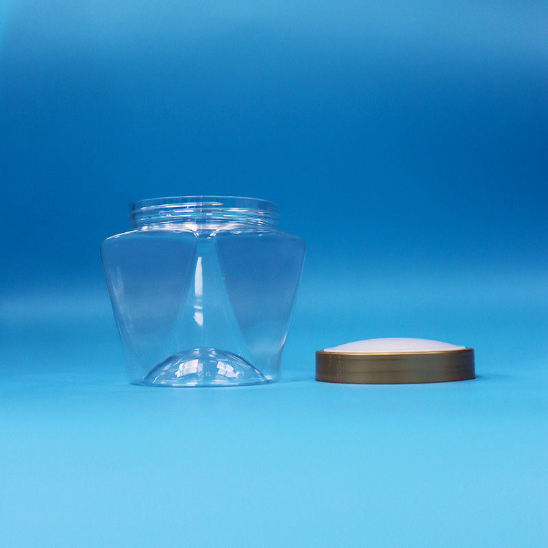 Large bouche en plastique PET de qualité alimentaire Transparent pour bébés et aliments pour bébés Bouteille à bonbons vis à couvercle plat