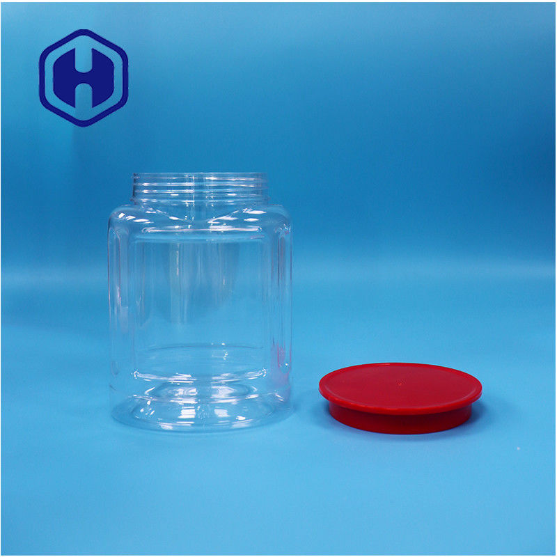 Ovale PET Plastique Noix Bonbons Biscuits au poivre Biscuits de nourriture séchée Bocal à vis couvercle supérieur