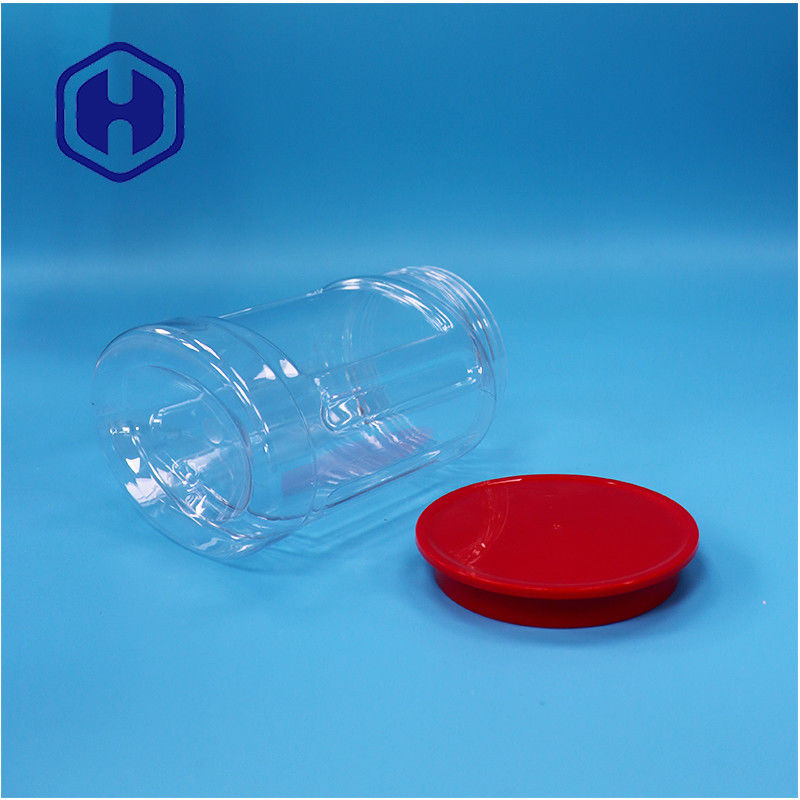 Ovale transparente en plastique noix bonbons biscuits au poivre nourriture pour bébés Jar vis couvercle supérieur