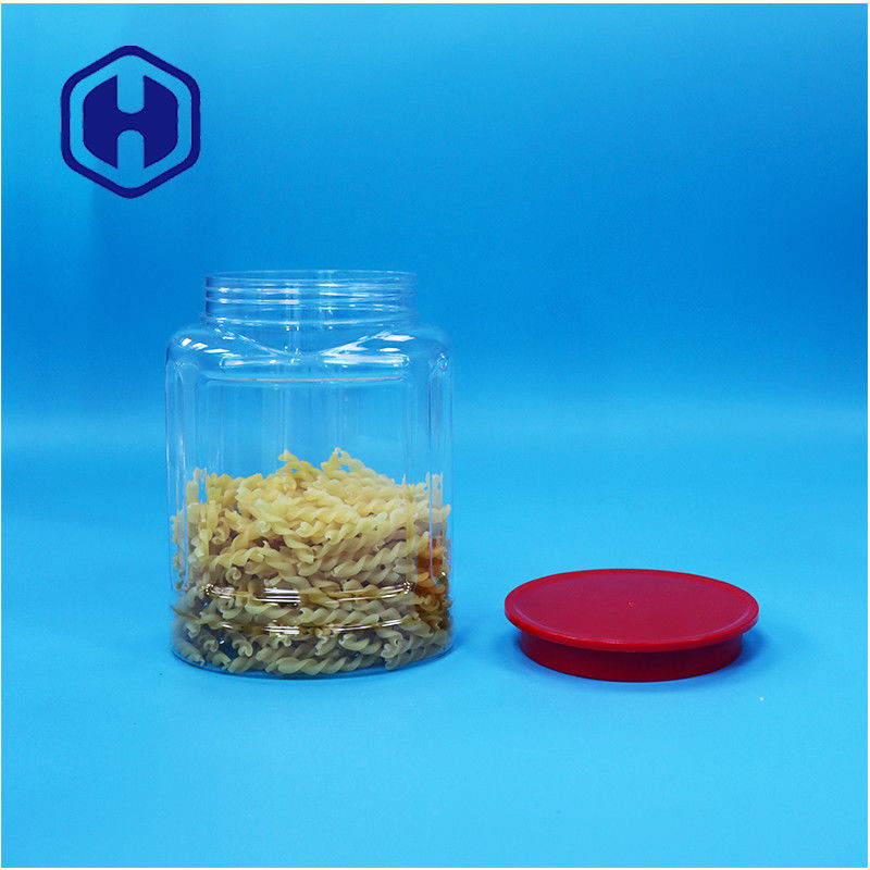 Ovale transparente en plastique noix bonbons biscuits au poivre nourriture pour bébés Jar vis couvercle supérieur
