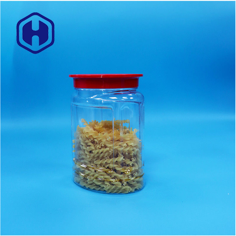 Ovale transparente en plastique noix bonbons biscuits au poivre nourriture pour bébés Jar vis couvercle supérieur