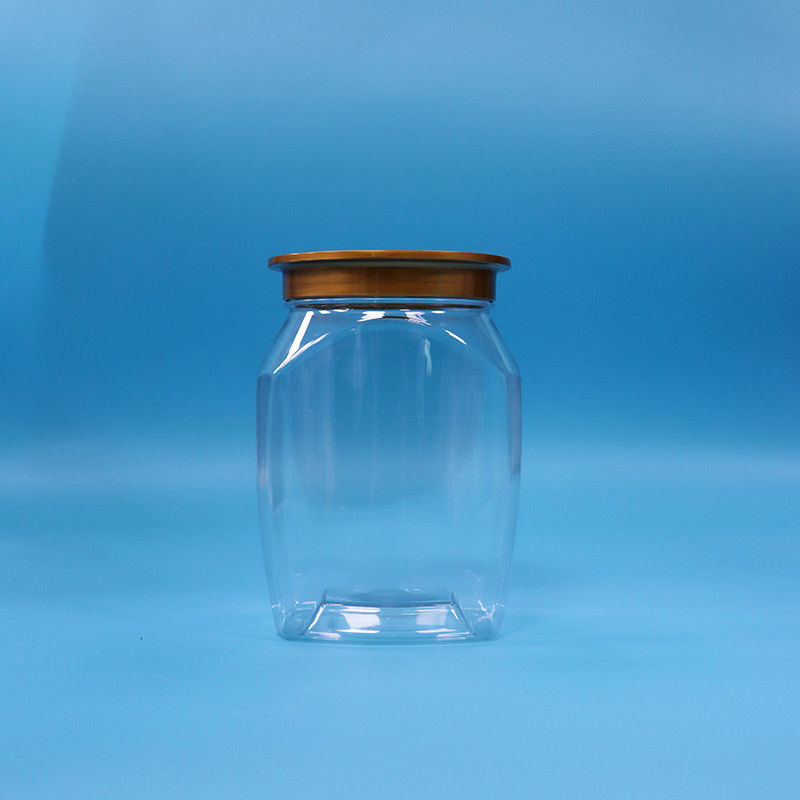 Aliments pour bébés de bonne qualité Plastique PET transparent Stockage alimentaire Bonbons biscuits Bouchon de fermeture de pot