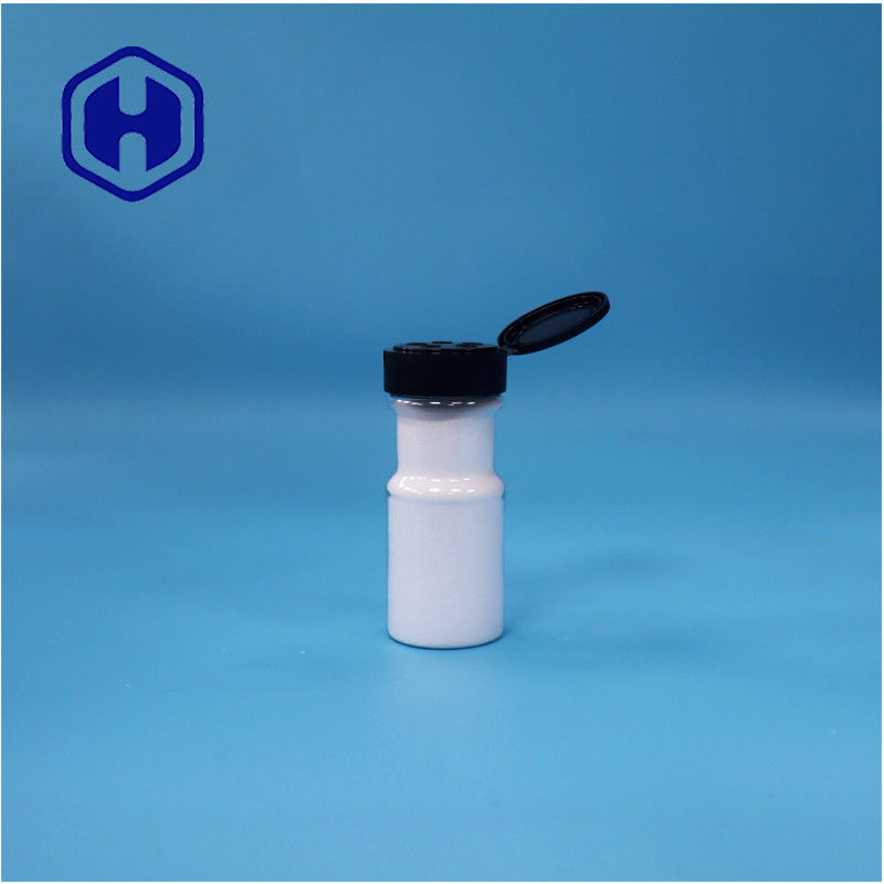 Épices en plastique rond transparent, sel de maïs, amidon de qualité alimentaire, bocal à capuche