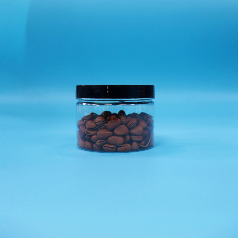 Bouteille en plastique PET transparente en forme de bouche ronde pour le thé noir