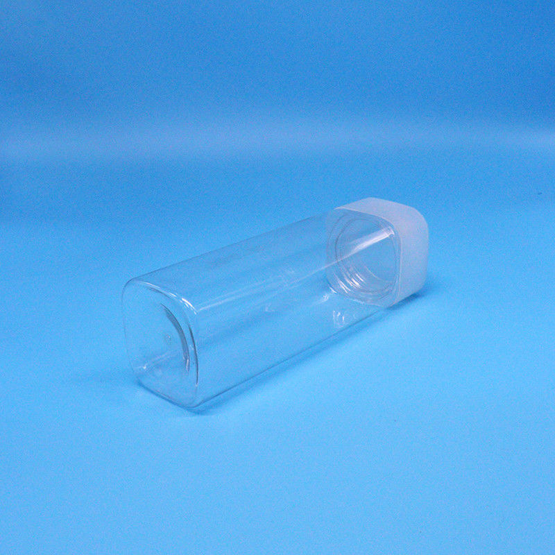 Bouche large 600 ml Snack Food Candy Jars en plastique PET carrées transparentes avec couvercle plat