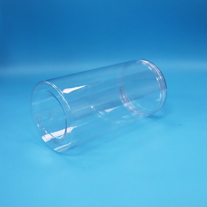 Cylindre en PET transparent, rond, de qualité alimentaire, plastique, biscuits à bonbons, bocaux alimentaires, vis, bouchons clairs