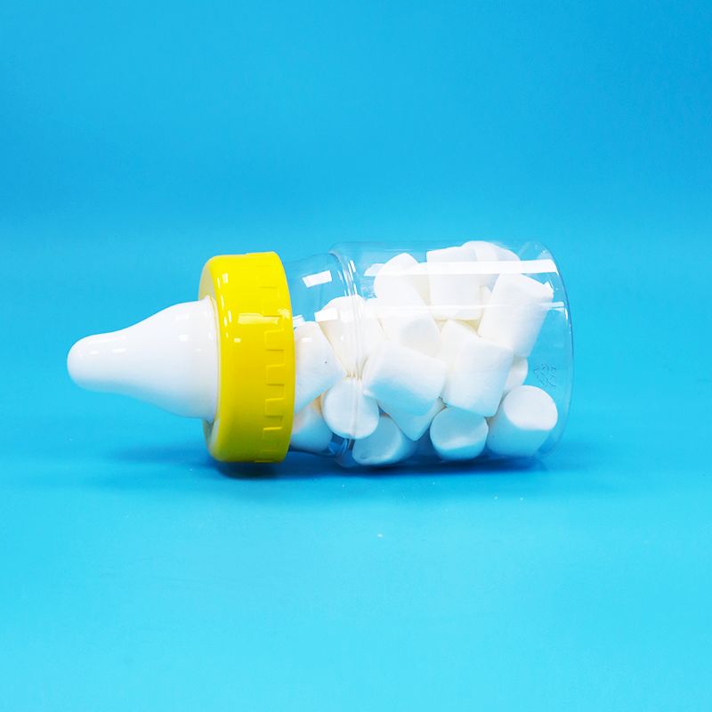 Pot en plastique PET transparent de qualité alimentaire avec bouchon à vis pour aliments, bonbons et biscuits