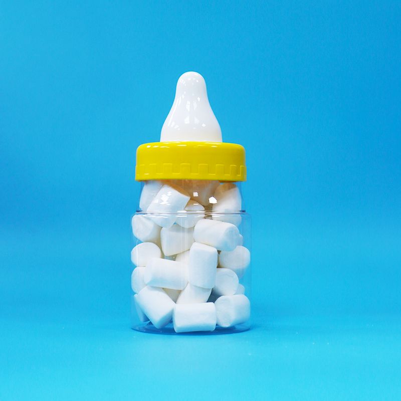 Pot en plastique PET transparent de qualité alimentaire avec bouchon à vis pour aliments, bonbons et biscuits