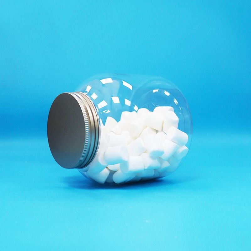 Bouchons à vis en aluminium pour bocaux alimentaires ronds en PET transparent pour bonbons, noix et aliments quotidiens, écologiques