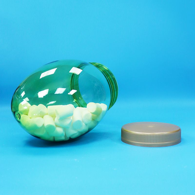 Forme unique en plastique PET transparent de qualité alimentaire Noix de pistache Bonbonneau à vis à couvercle plat