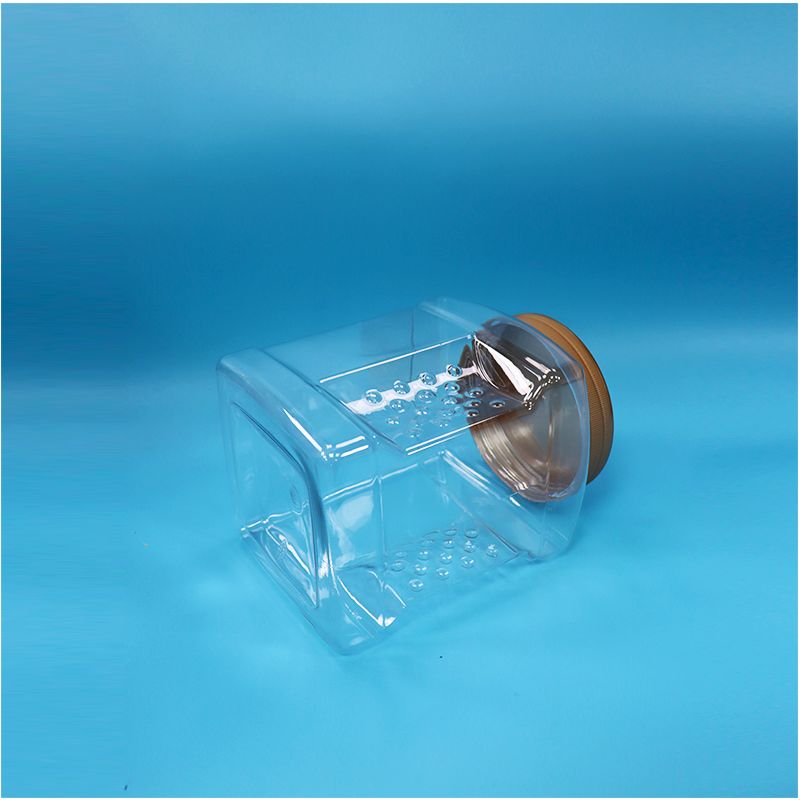 Bocaux en PET transparents avec couvercle à vis, qualité alimentaire, pour nori haché, baies de myrte séchées, noix