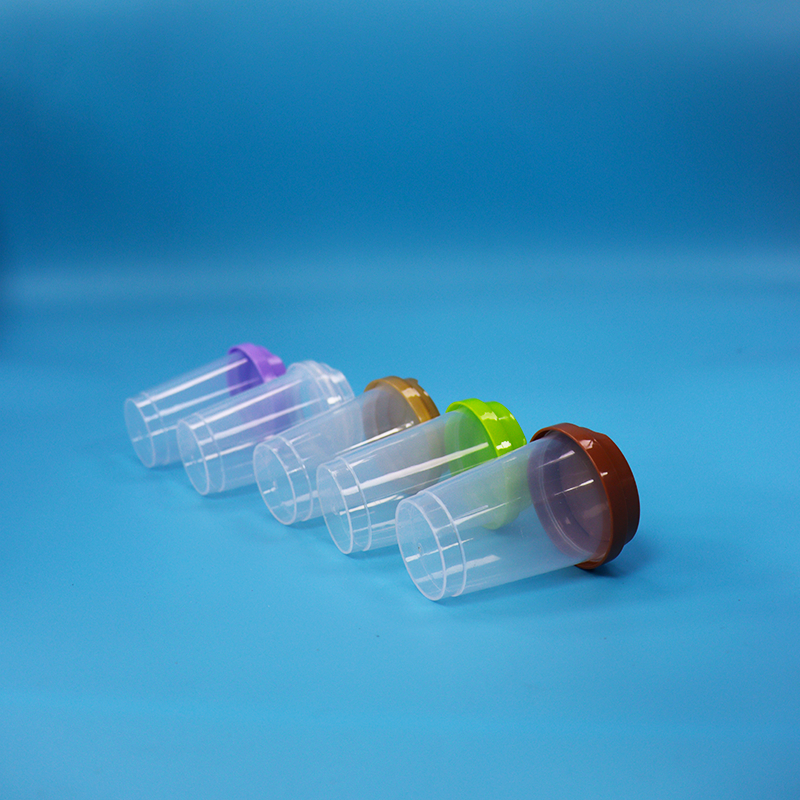 Plastic PET Round Food Grade Storage Jar Container For Food Candy Cashew Nut Snacks