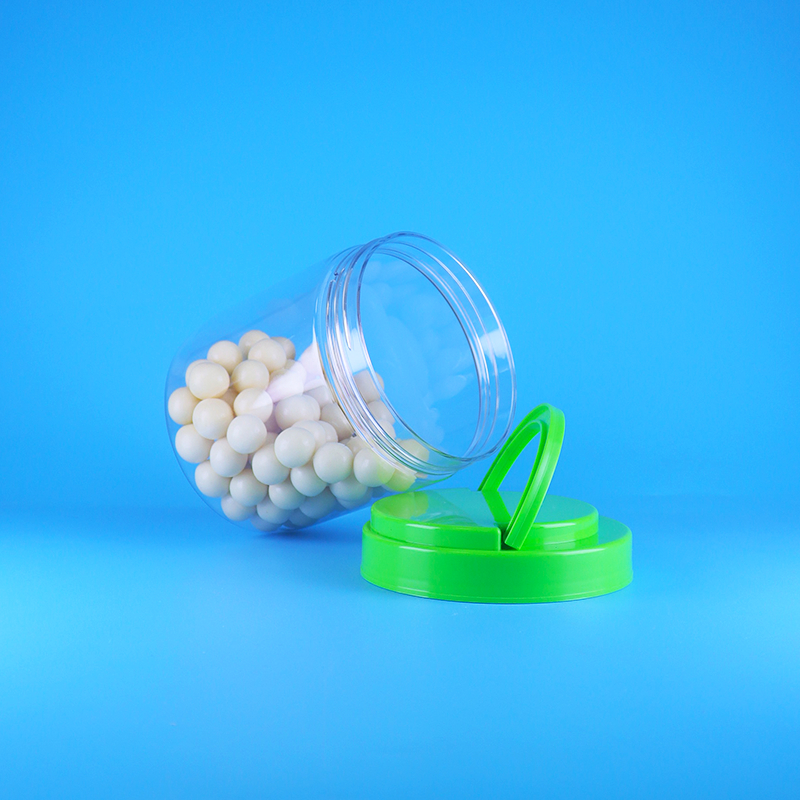 Pot à beurre de cacahuète rond transparent en PET plastique vide, scellable, avec couvercle à vis sans BPA
