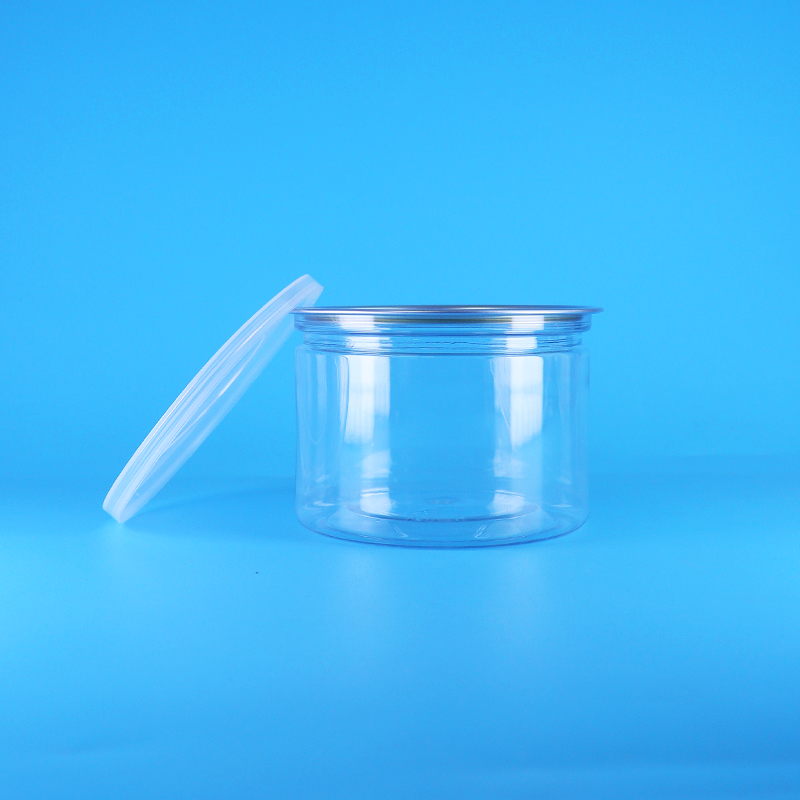 Couvercle rond en PET plastique facile à ouvrir pour boîte de conserve alimentaire, bonbons, biscuits, collations, thé