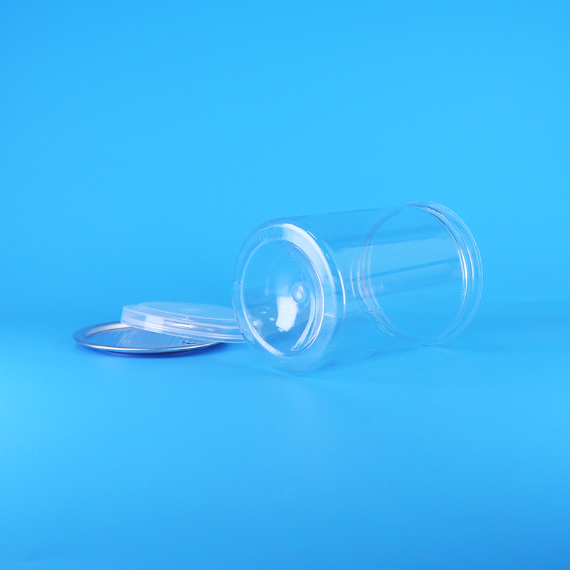 Boîtes de bonbons, yaourts et aliments pour bébés en plastique PET transparent rond, sans BPA, avec couvercle en PE