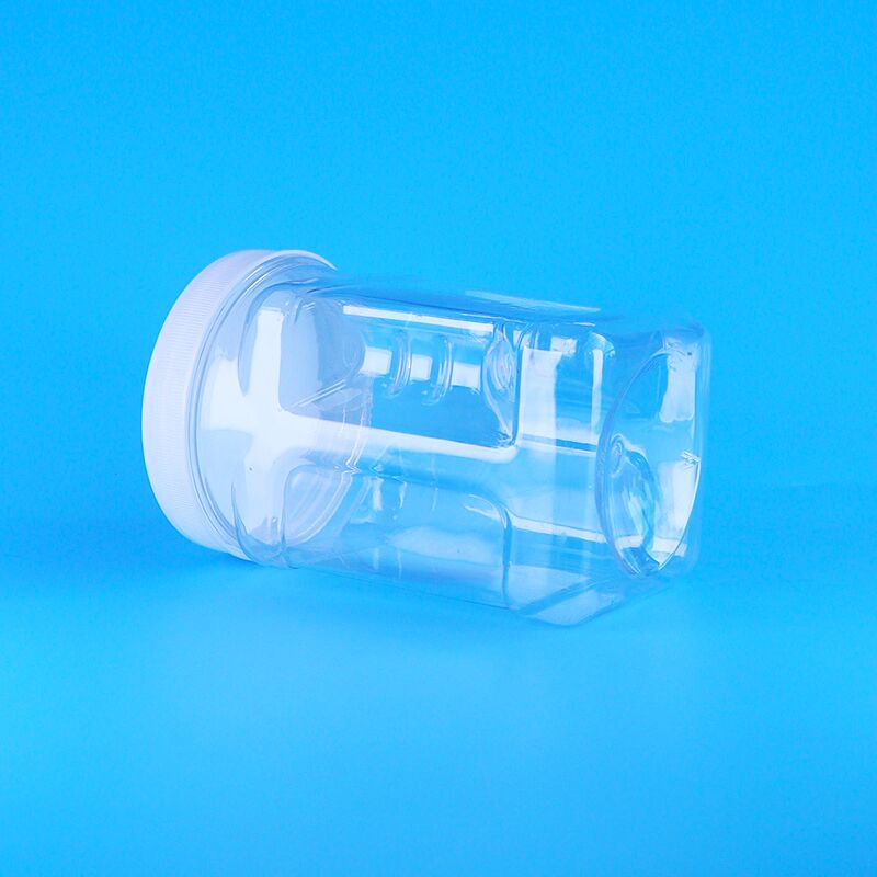 Emon Slice Cranberry Cookies Calamars Séchés PET Couvercles à Vis Transparents en Plastique Pots de Préhension Qualité Alimentaire