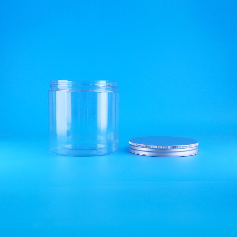 Pot de nourriture avec couvercle facile à ouvrir, café, bonbons, biscuits, thé à la rose, plastique transparent, pot en PET