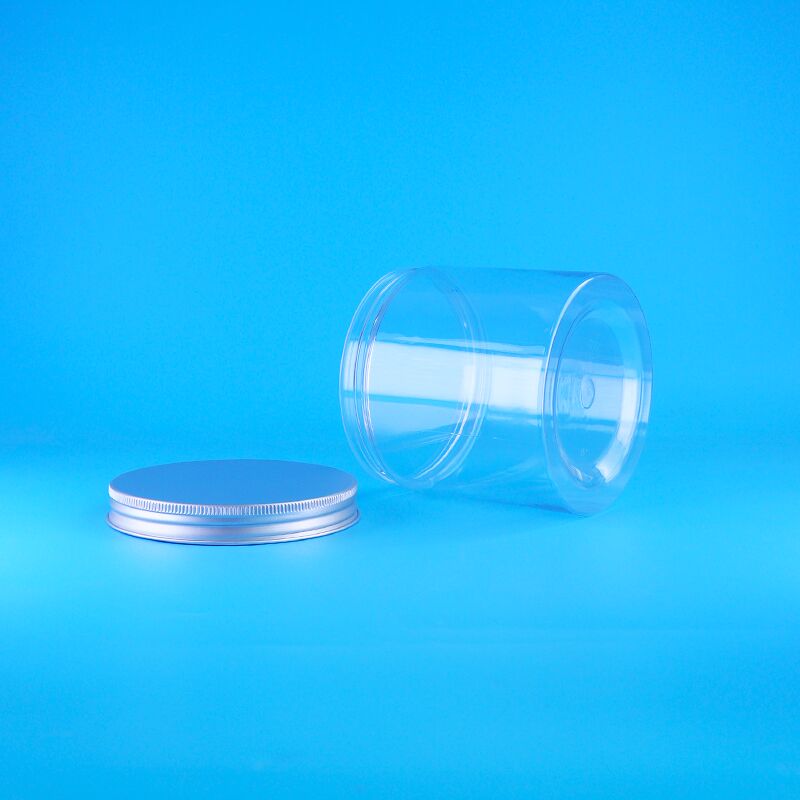 Pot de nourriture avec couvercle facile à ouvrir, café, bonbons, biscuits, thé à la rose, plastique transparent, pot en PET