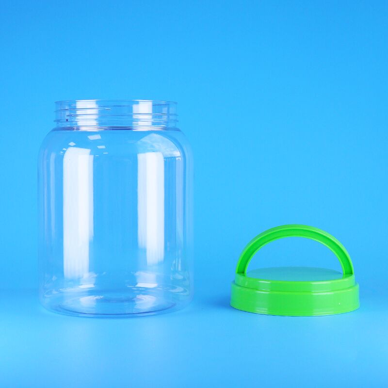 Pot en plastique rond PET transparent pour aliments, bonbons au café, graines de lotus, aliments pour bébés