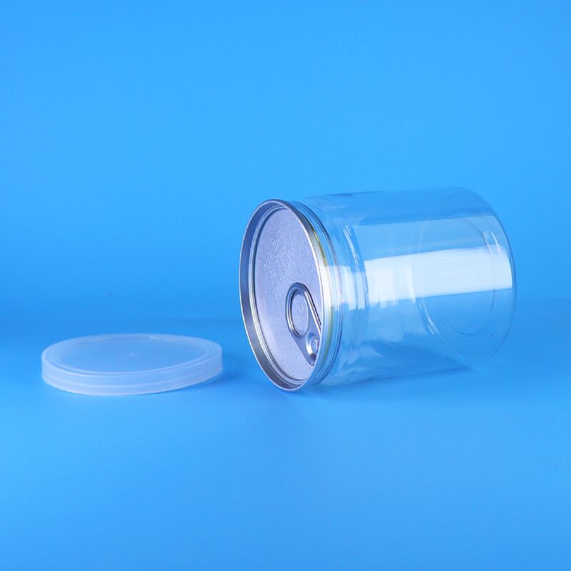 250 ml de pot en PET hermétique avec couvercle ouvert pour les popcorn et les purées de pommes de terre