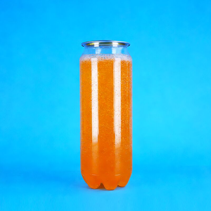 500 ml couvercle ouvert facile PET plastique peut fuite de qualité alimentaire pour les sodas d'orange boissons énergisantes
