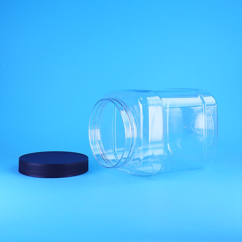 Solution de stockage alimentaire transparente, pot pour bébé en plastique PET carré personnalisé avec couvercle à vis