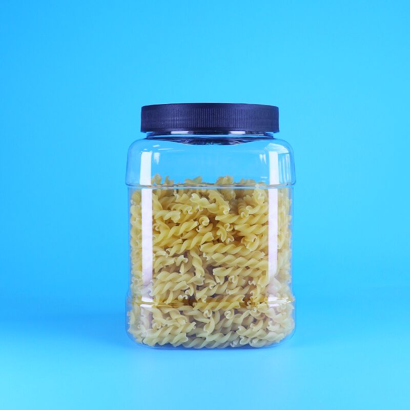 Solution de stockage alimentaire transparente, pot pour bébé en plastique PET carré personnalisé avec couvercle à vis