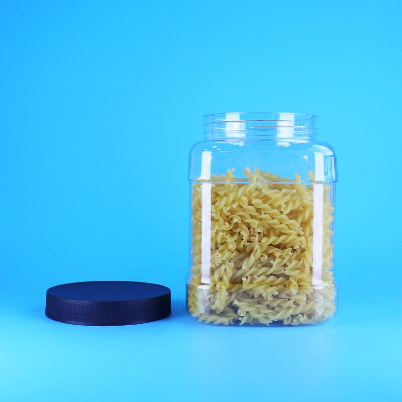 Boîtier en plastique PET carré sur mesure avec couvercle bien scellé de qualité alimentaire pour les biscuits et les noix
