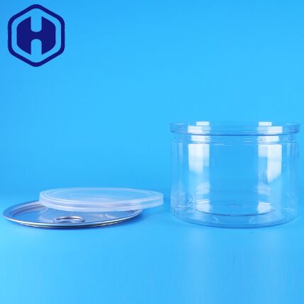 Couvercle rond en PET plastique facile à ouvrir pour boîte de conserve alimentaire, bonbons, biscuits, collations, thé