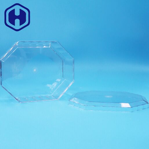 Produits alimentaires, fruits secs, bonbons, biscuits au chocolat, boîtes d'emballage en plastique en PET