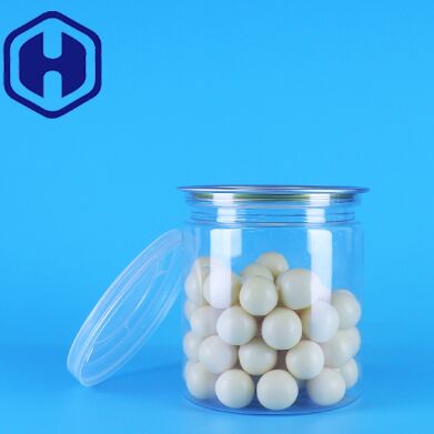 Proof de fuite facile couvercle ouvert clair ronde Snack bonbons PET conserves en plastique emballage alimentaire