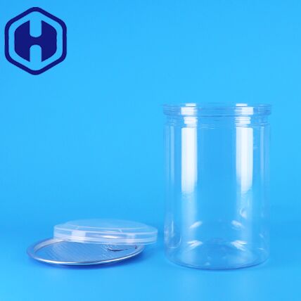 Boîtes de bonbons, yaourts et aliments pour bébés en plastique PET transparent rond, sans BPA, avec couvercle en PE