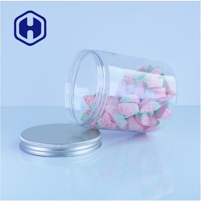 Pot rond transparent sans danger pour les aliments, stockage parfait pour les morceaux de chocolat, les mini-gâteaux et les bonbons